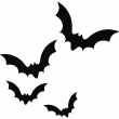 Four flying bats - ambiance-sticker.com